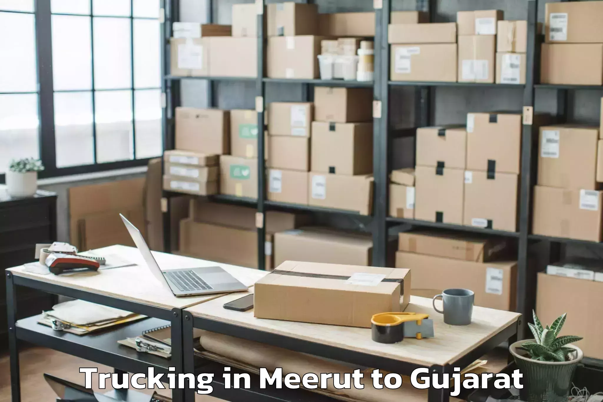 Expert Meerut to Dahod Trucking